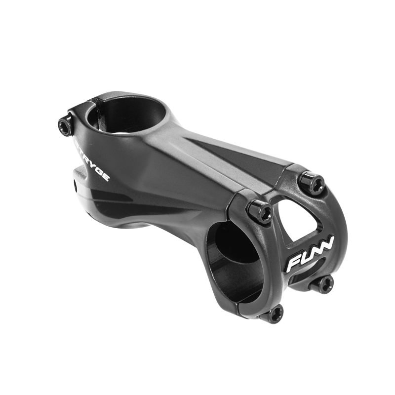 a black Stryge bicycle stem with 75mm length