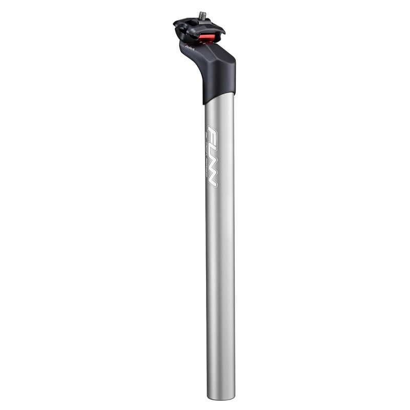 a gray blockpass bicycle Seatpost on a white background.