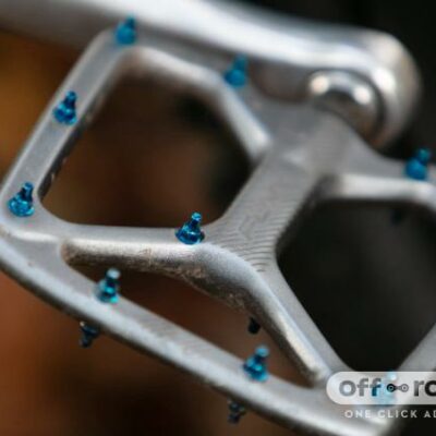 A close up of a bicycle pedal.