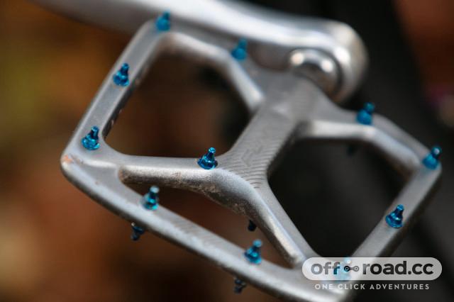 A close up of a bicycle pedal.